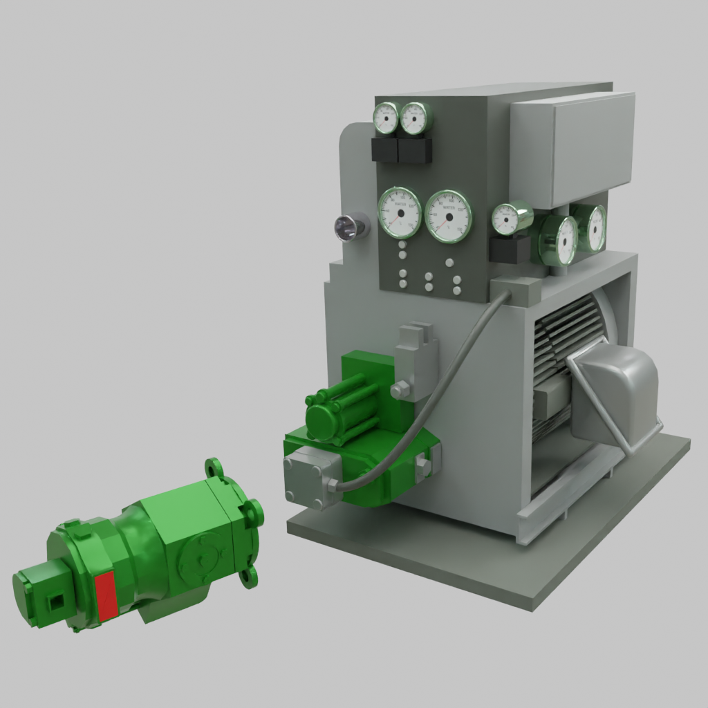 powerpack single skid turbine starter with pump and motor